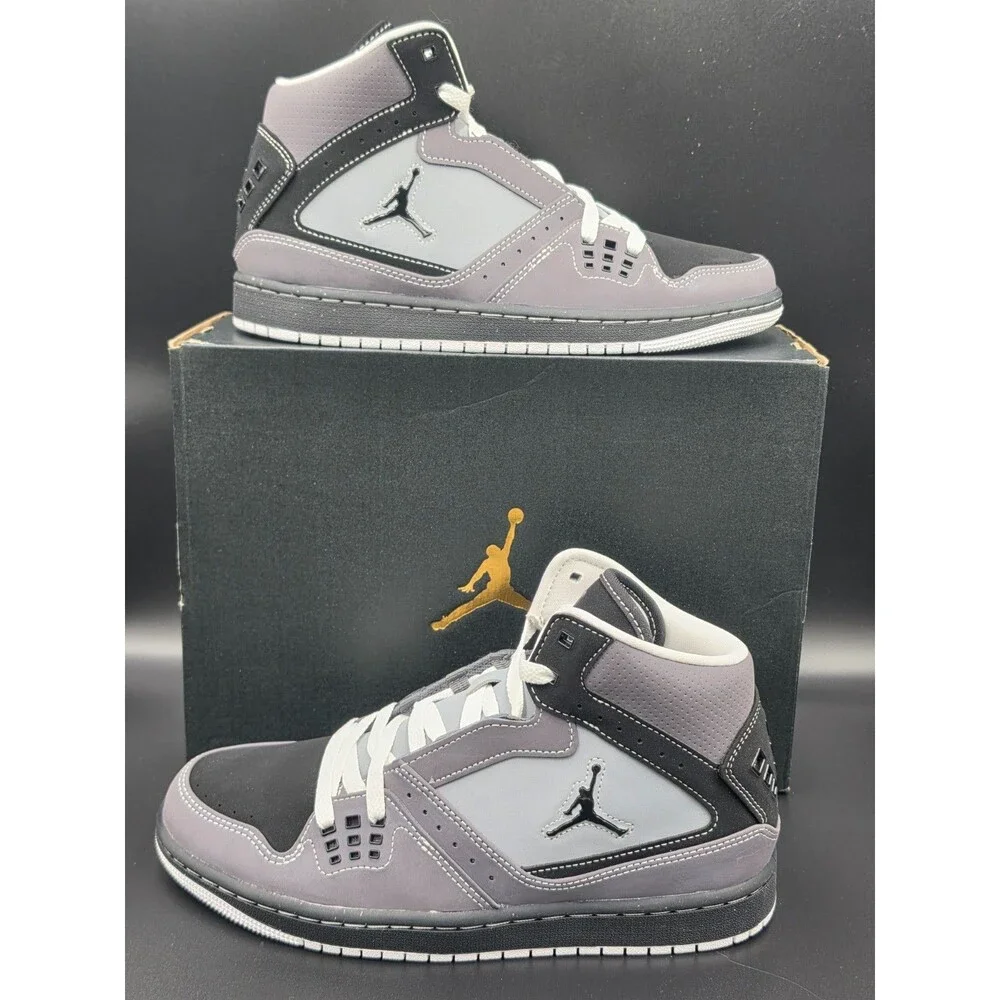Nike Jordan 1 Flight Mens 8.5 Womens 10 Graphite Black 372704-002 NIB